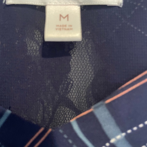 Lauren Conrad women’s blue line layered chiffon blouse - Picture 5 of 6